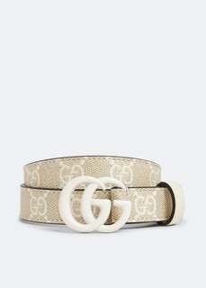 Ремень GUCCI GG Marmont thin belt, бежевый