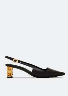 Туфли GIVENCHY G Cube slingback pumps, черный