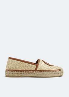 Эспадрильи GUCCI Raffia espadrilles, бежевый