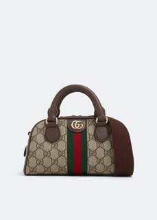 Сумка GUCCI Ophidia mini GG top handle bag, коричневый