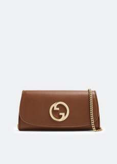Кошелек GUCCI Blondie continental chain wallet, коричневый