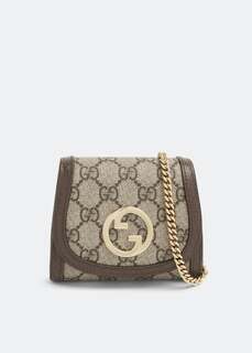 Кошелек GUCCI Blondie medium chain wallet, коричневый