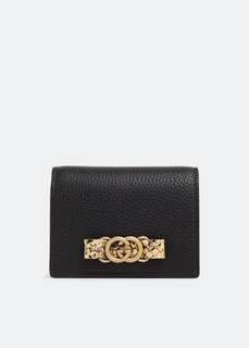 Кошелек GUCCI Python bow wallet, черный