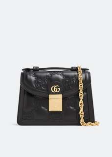 Сумка GUCCI GG matelassé small top handle bag, черный