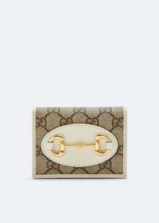 Кошелек GUCCI Horsebit 1955 card case wallet, белый