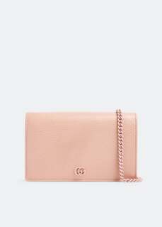 Сумка кросс-боди GUCCI GG Marmont leather mini chain bag, розовый