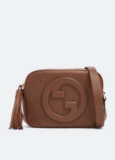 Сумка GUCCI Blondie small shoulder bag, коричневый