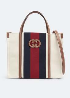 Сумка-тоут GUCCI Interlocking G small tote bag, белый