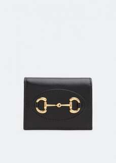 Кошелек GUCCI Horsebit 1955 card case wallet, черный