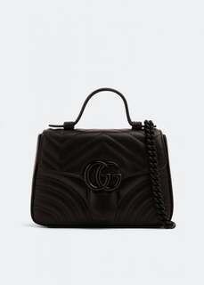 Сумка GUCCI GG Marmont mini top handle bag, черный