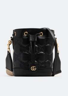 Сумка кросс-боди GUCCI GG Matelassé bucket bag, черный