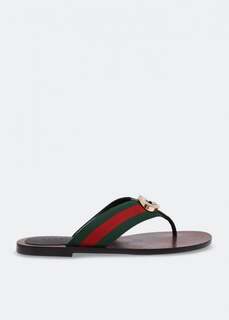 Сандалии GUCCI GG flat sandals, разноцветный
