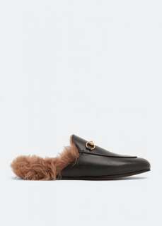 Мюли GUCCI Princetown backless loafers, черный