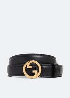 Ремень GUCCI Blondie thin belt, черный