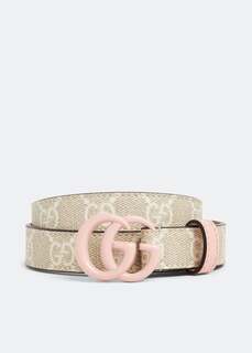 Ремень GUCCI GG Marmont thin belt, бежевый