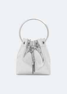 Сумка JIMMY CHOO Bon Bon bucket bag, серебряный