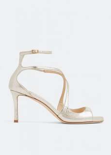 Сандалии JIMMY CHOO Azia 75 sandals, металлик