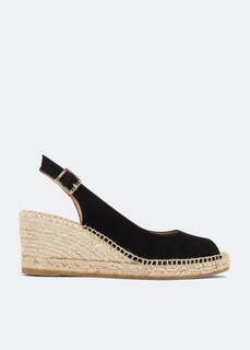 Эспадрильи KANNA Thanos wedge espadrilles, черный