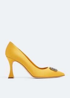 Туфли MANOLO BLAHNIK Floritanuhi pumps, желтый