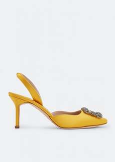 Туфли MANOLO BLAHNIK Hangisli slingback pumps, желтый