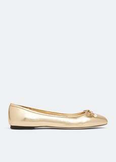 Балетки JIMMY CHOO Elme ballet flats, золотой