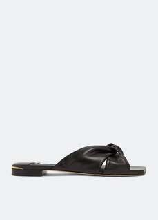 Сандалии JIMMY CHOO Avenue flat sandals, черный