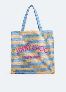 Сумка-тоут JIMMY CHOO Beach small tote bag, синий