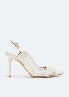 Туфли MALONE SOULIERS Marion slingback pumps, белый