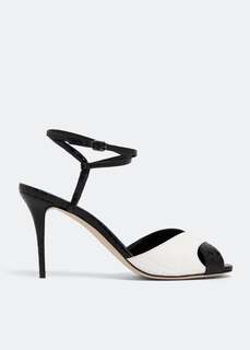 Сандалии MANOLO BLAHNIK Mumbi snake sandals, черный