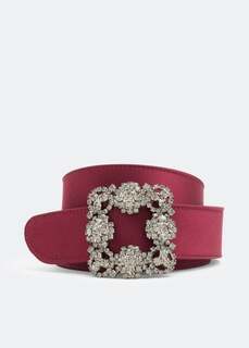 Ремень MANOLO BLAHNIK Hangisi belt, бордовый