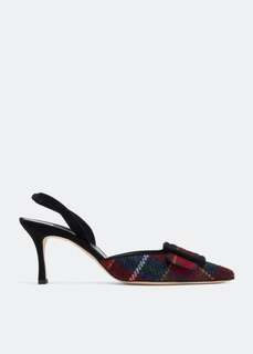 Туфли MANOLO BLAHNIK Maysli slingback pumps, принт