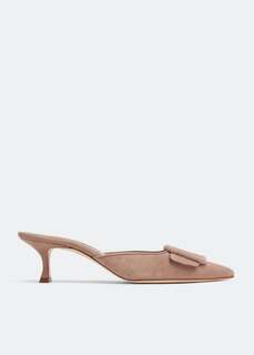 Мюли MANOLO BLAHNIK Maysale mules, бежевый