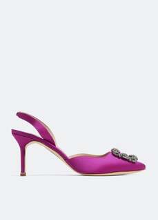 Туфли MANOLO BLAHNIK Hangisli slingback pumps, розовый