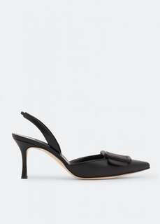 Туфли MANOLO BLAHNIK Maysli slingback pumps, черный