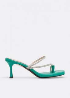 Сандалии NO.21 Crystal-embellished sandals, зеленый No21