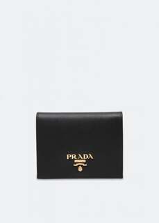 Кошелек PRADA Small Saffiano leather wallet, черный