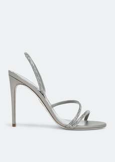 Сандалии RENÉ CAOVILLA Irina crystal sandals, серый