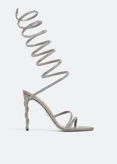Сандалии RENÉ CAOVILLA Cleo crystal-embellished sandals, серебряный