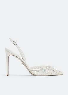 Туфли RENÉ CAOVILLA Cinderella slingback pumps, белый