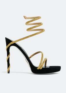 Сандалии RENÉ CAOVILLA Margot crystal-embellished sandals, черный