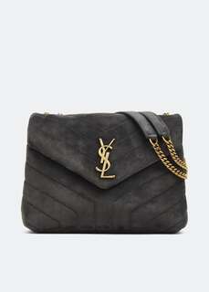 Сумка SAINT LAURENT Loulou small chain bag, серый