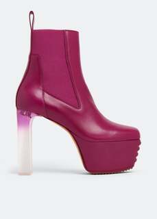 Ботинки RICK OWENS Minimal Grill Beatle boots, розовый