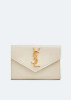 Кошелек SAINT LAURENT Cassandre envelope wallet, белый