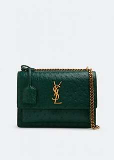 Сумка SAINT LAURENT Sunset medium chain bag, зеленый