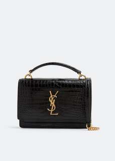 Сумка кросс-боди SAINT LAURENT Sunset chain wallet bag, черный