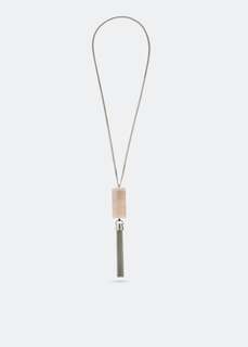 Ожерелье SAINT LAURENT Angelica mini tube necklace, розовый