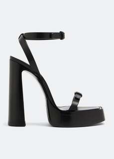 Сандалии SAINT LAURENT Platz platform sandals, черный