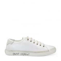 Кроссовки SAINT LAURENT Malibu canvas sneakers, белый