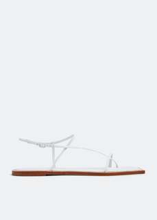 Сандалии STUDIO AMELIA Filament squared flat sandals, белый