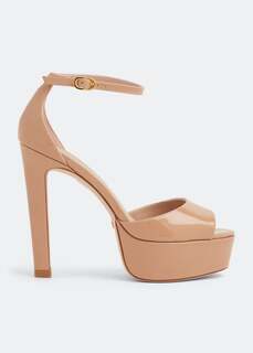 Сандалии STUART WEITZMAN Discoplatform sandals, бежевый